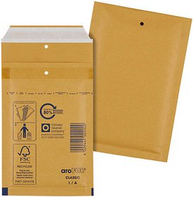 Thumbnail - aroFOL® CLASSIC Luftpolstertaschen 1/A braun für DIN A7, 200 St.