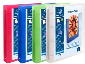 Thumbnail - Exacompta Kreacover Präsentationsringbücher 4-Ringe farbsortiert 4,0 cm DIN A4, 12 St.