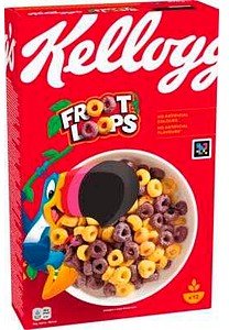 Kellogg‘s FROOT LOOPS Cornflakes 375 g, 1 St.