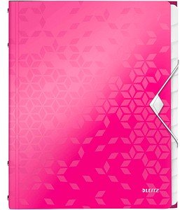 AKTION: LEITZ Ordnungsmappe WOW 4634 12 Fächer pink mit Prämie nach Registrierung