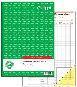 Thumbnail - SIGEL Kassenabrechnung Formularbuch SD006, 1 St.