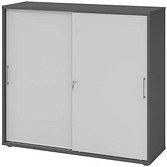 Thumbnail - HAMMERBACHER Schiebetürenschrank Haziender, V1753S/G/5/BS grafit, grau 2 Fachböden 120,0 x 40,0 x 110,0 cm