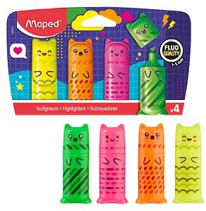 maped KAWAII MINI Textmarker farbsortiert, 4 St.