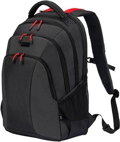 Thumbnail - DICOTA Laptop-Rucksack SEEKER II Kunstfaser schwarz, rot 23,5 l bis 40,6 cm (16 Zoll)