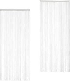 Thumbnail - relaxdays Fadenvorhang weiß 90,0 x 245,0 cm