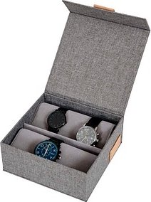 LOVE !T STORE !T Premium Uhrenbox grau 16,5 x 16,5 x 7,0 cm