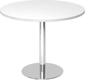 Thumbnail - HAMMERBACHER Bistrotisch rund Spanplatte weiß 100,0 x 100,0 x 74,5 cm, 1 St.