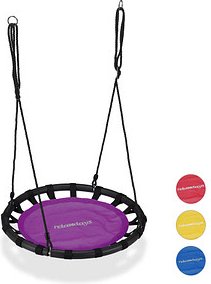 relaxdays Nestschaukel violett 80,0 cm