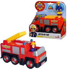 Simba Feuerwehrmann Sam Feuerwehrwagen Jupiter mit Sam Figur 109252505 Spielzeugauto