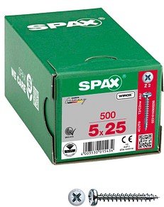 Thumbnail - SPAX® Universalschrauben Z2 Halbrundkopf WIROX 0231010500255 5 mm x 25 mm, 500 St.
