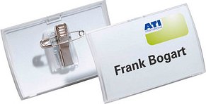 DURABLE Click Fold Namensschilder mit Kombiklemme 7,5 x 4,0 cm, 25 St.