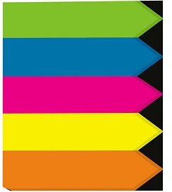 SIGEL TRANSPARENT Haftmarker farbsortiert 5x 40 Streifen