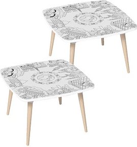 Thumbnail - PAPERFLOW Kids Monument Maltische quadratisch Spanplatte weiß 60,0 x 60,0 x 40,0 cm, 2 St.