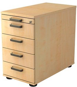 HAMMERBACHER Unni SE1 Standcontainer ahorn 5 Auszüge 42,8 x 80,0 x 72,0 - 76,0 cm