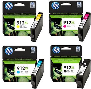 HP 912XL (3YP34AE) schwarz, cyan, magenta, gelb Druckerpatronen, 4er-Set