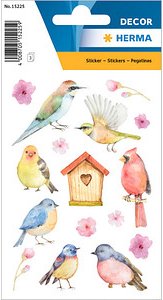 Thumbnail - HERMA Aufkleber Vögel, 48 Etiketten
