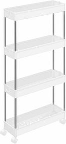 SONGMICS Nischenwagen weiß 40,0 x 12,5 x 88,0 cm