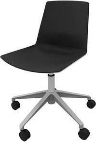 Thumbnail - Quadrifoglio Besucherstuhl Clue OCLUEA01 GR B01/028 schwarz, grau Stoff