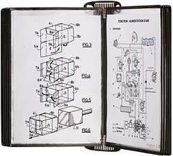 Thumbnail - tarifold Wand-Sichttafelsystem PRO 920305 DIN A4 schwarz mit 10 St. Sichttafeln