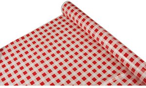 STARPAK Tischdecke Karo rot, weiß 80,0 cm x 50,0 m, 6 St.