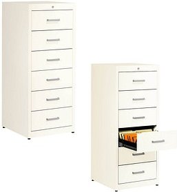 mauser client entry Karteischrank reinweiß 6 Schubladen 55,2 x 60,0 x 135,0 cm