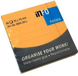 inFO Haftnotizen 5654-35-L orange, 1 Block