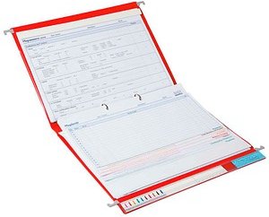 BOI Ringbücher 2-Ringe rot DIN A4, 10 St.