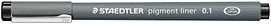 STAEDTLER pigmentliner 308 Fineliner schwarz 0,1 mm, 1 St.