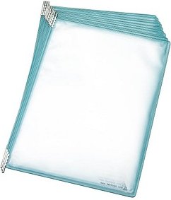 tarifold Sichttafeln mit 5 Aufsteckreitern Candy Line DIN A4 blau, Öffnung oben, 20 St.