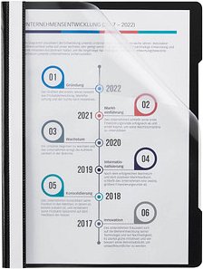 Schnellhefter Quality Kunststoff schwarz DIN A4