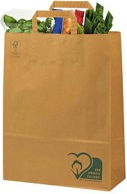 VP Papier-Tragetaschen braun 32,0 x 42,0 cm, 50 St.