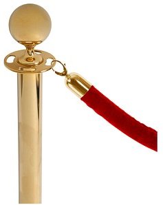 Showdown® Displays Absperrkordel Stoff rot, gold 150,0 cm