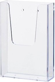 Thumbnail - helit Wandprospekthalter transparent 1/3 DIN A4 11,3 x 3,9 x 16,5 cm, 1 St.