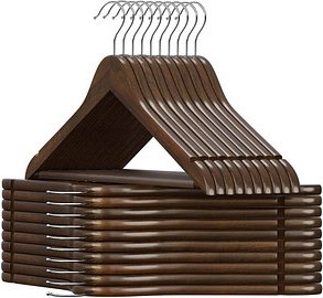 SONGMICS Kleiderbügel braun, 20 St.