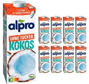 alpro® OHNE ZUCKER Kokosnussdrink 8x 1,0 l