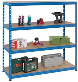 Thumbnail - SZ Metall Weitspannregal 26282-4 blau 150,0 x 60,0 x 280,0 cm