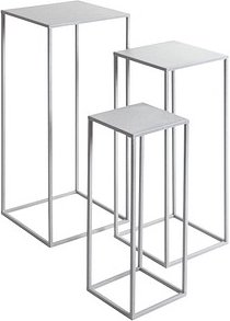 Thumbnail - HAKU Möbel Pflanzenständer-Set Valletta 2 Metall grau, 3 St.