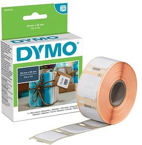 Thumbnail - DYMO Etikettenrolle für Etikettendrucker S0929120 weiß, 25,0 x 25,0 mm, 1 x 750 Etiketten