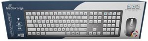 Thumbnail - MediaRange MROS135 Tastatur-Maus-Set kabellos silber, weiß