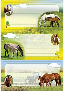 HERMA Schuletiketten Pferde, 6 Etiketten