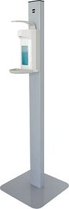Thumbnail - helit Desinfektionsspender stehend the aseptic H6817087 silber, weiß Stahl, Kunststoff 1,0 l, 1 St.
