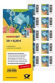 Deutsche Post 0,20 € Briefmarken "Zackenbarsch" selbstklebend, 10 St.