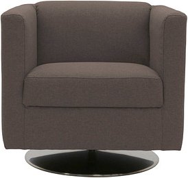 DOMO Collection Sessel BOB braun silber Stoff, 1 St.