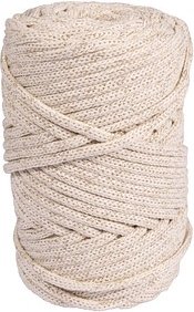 Rayher Garn Braidy Recycling strukturiert elfenbein 4,0 mm x ca. 58,0 m