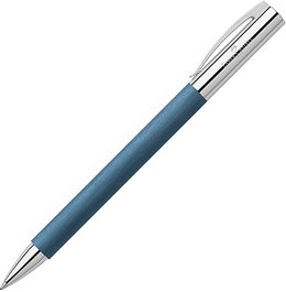FABER-CASTELL Kugelschreiber Ambition Edelharz blau/silber, Schreibfarbe: schwarz, 1 St.