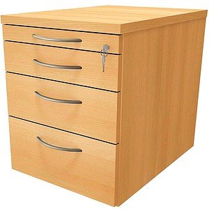 Thumbnail - fm Sidney Rollcontainer buche 4 Auszüge 43,4 x 60,0 x 54,0 cm