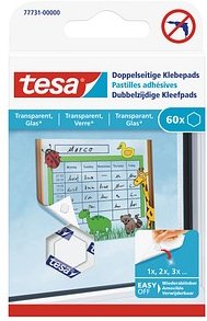 tesa doppelseitige Klebepads 1,1 x 1,1 cm, 60 St.