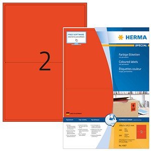 200 HERMA Etiketten 4567 rot 199,6 x 143,5 mm
