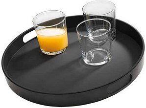 APS Tablett BISTRO schwarz rund Ø 35,5 cm