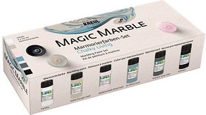 6 KREUL Chalky Living Marmorierfarben farbsortiert